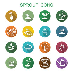 sprout long shadow icons