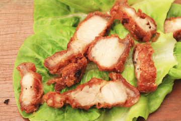 Streaky pork fried