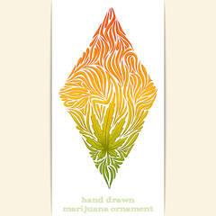 Abstract Ornament of Marijuana