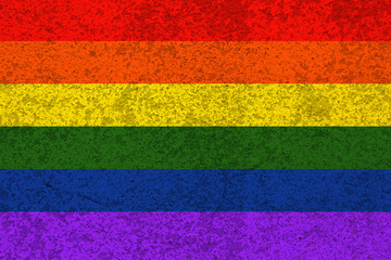 Grunge gay pride flag texture