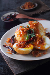 Egg with Tamarind sweet Sauce
