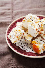 East sweets on a plate