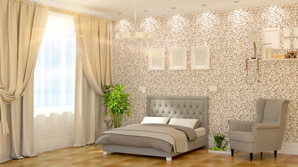 Modern bedroom Interior