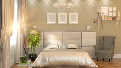 Fototapeta premium Modern bedroom Interior