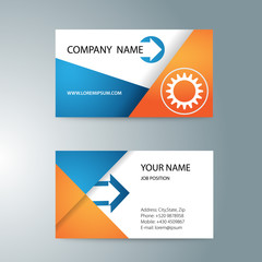 modern template double-sided business cards for printing with
