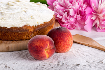 Peach cake