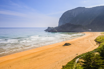 Laga beach at Cantabrian coast, Bizkaia (Spain)