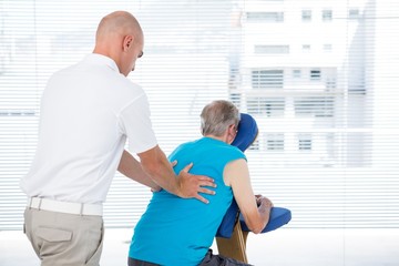 Fototapeta premium Man having back massage 