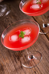Watermelon juice with ice