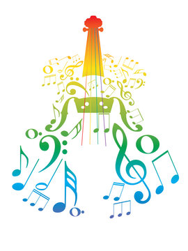 Violin with Notes