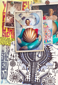 Graffiti,collage and esoteric scrapbooks series