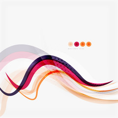 Purple and orange color lines on white