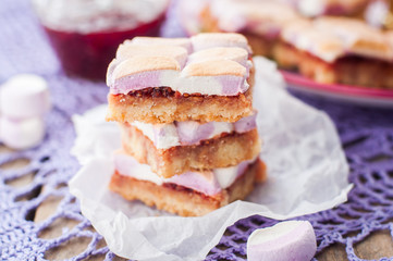 Marshmallow Jam Slice