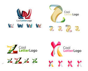 Letter business emblem collection