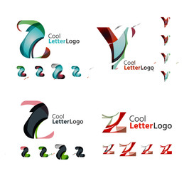 Letter business emblem collection
