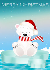 polar bear at Christmas