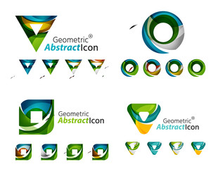 Universal abstract geometric shapes - business emblems
