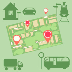 Geolocation, Transportation on the map