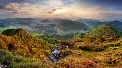 Spring forest mountain landscape, Slovakia