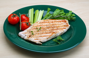 Grilled turkey steak