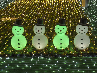 雪だるまのイルミネーション