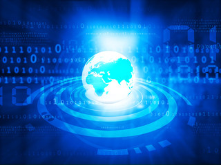 Digital world , global internet technology.