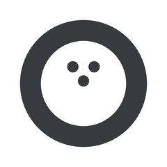 Monochrome round bowling icon