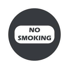 Monochrome round No Smoking icon