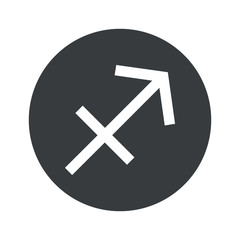 Monochrome round Sagittarius icon