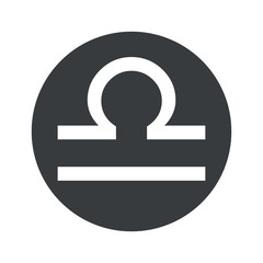 Monochrome round Libra icon