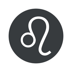 Monochrome round Leo icon