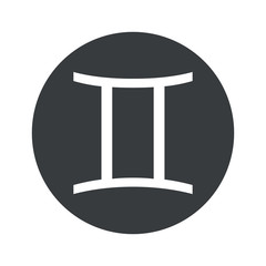 Monochrome round Gemini icon