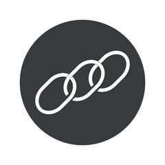 Monochrome round chain icon