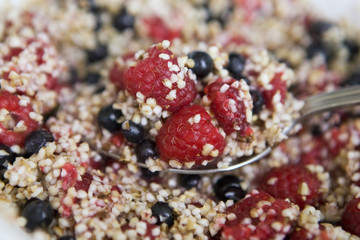 Cereals Breakfast with fresh Berries
