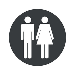 Round man and woman icon