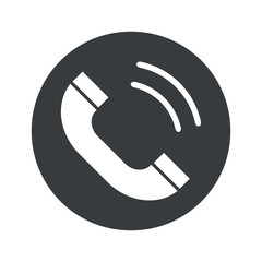 Monochrome round calling icon