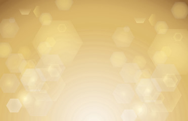 Abstract hexagon bokeh background