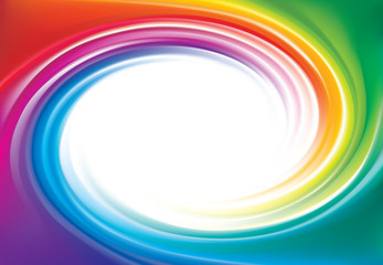 Vector backdrop of spiral rainbow spectrum