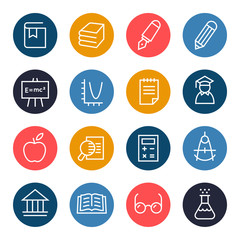 Education icon set
