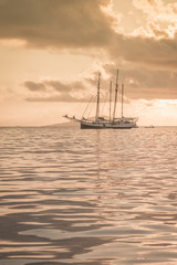 Fototapeta premium Recreational Yacht at the Indian Ocean