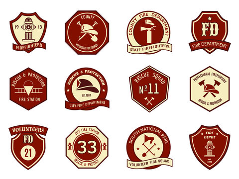 Fire department logo and badges
