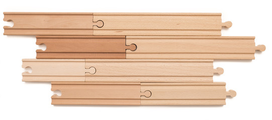 Wooden railroad track