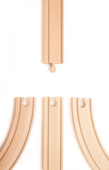 Wooden railroad track