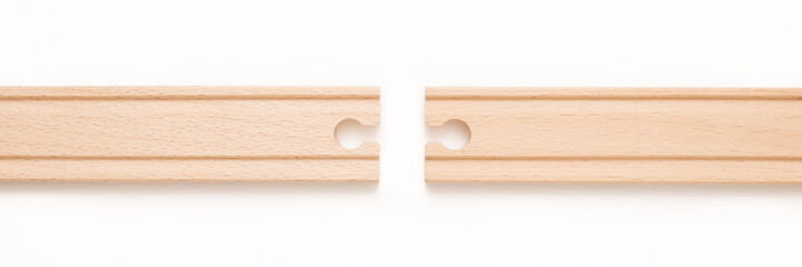 Wooden railroad track