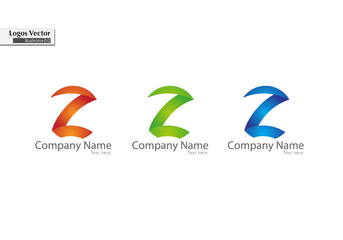 three vector logo on white background