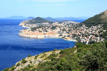 Fototapeta na wymiar Old Town Dubrovnik in Croatia, morning view