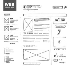 Vector illustration. Web page sketch © alex_cardo