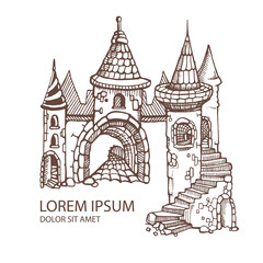 Naklejka premium Medieval castles