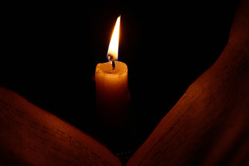 concept of knowledge, vintage book candle