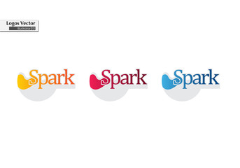 Fototapeta na wymiar vector logos for caligraphy Spark